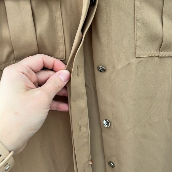 White House Black Market Button Down Sleeveless Duster | Size 0 - Picture 4 of 9